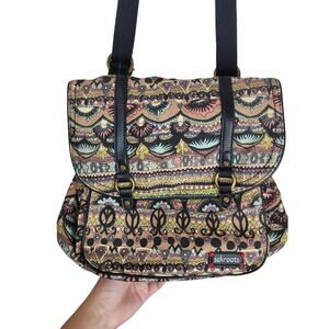 Sakroots Convertible Backpack Crossbody Purse Artist Circle Peace Sign Style Bag